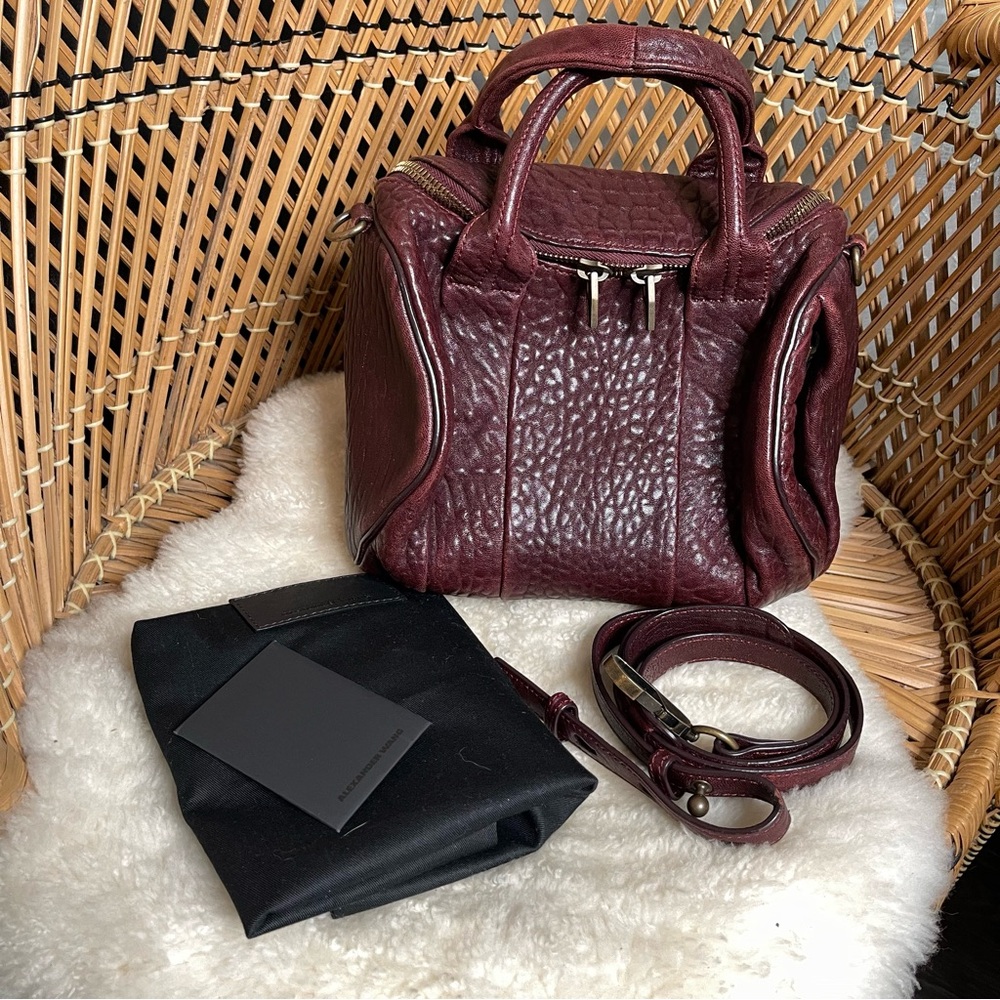 Alexander Wang Burgundy Rocco Crossbody Bag Satchel